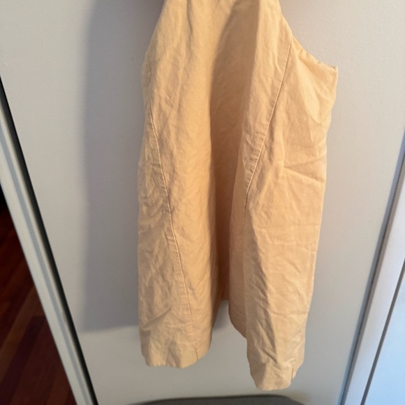 ZARA Linen Blend Cut Out Dress in Pale Peach Size SMALL - Picture 6 of 7